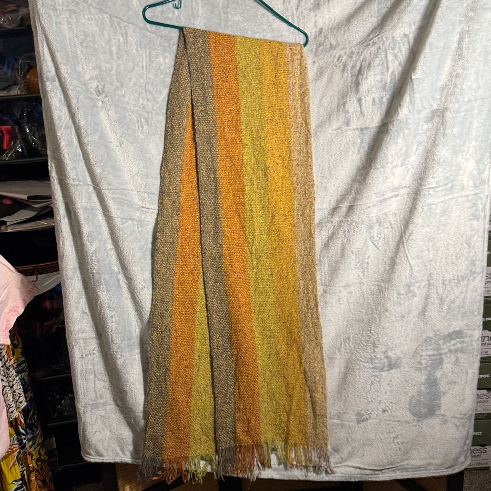Mucros Weavers scarf alpaca merino wool viscous blend made in Ireland long scarf